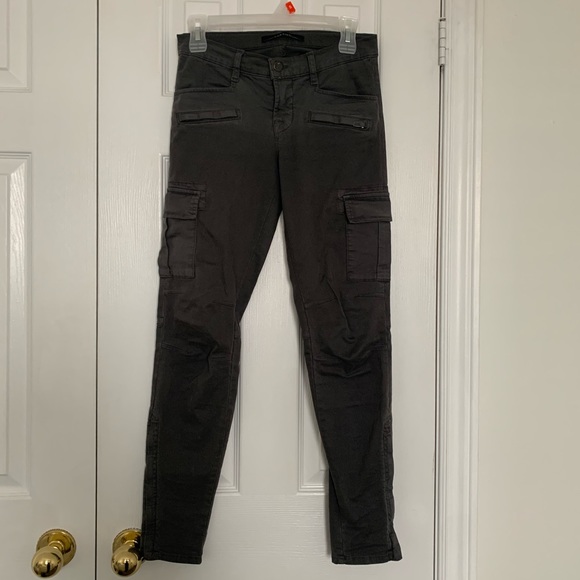 J Brand Grayson Grey Skinny Cargo Pants 25 - Picture 2 of 4